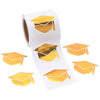 Graduation Mortarboard Sticker Roll - 100 Pieces