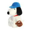 Aurora® Adorable Peanuts® Baseball Snoopy Stuffed Animal - Officially Licensed Toys for All Snoopy Fans - Nostalgic Gift for Adults and Birthday
