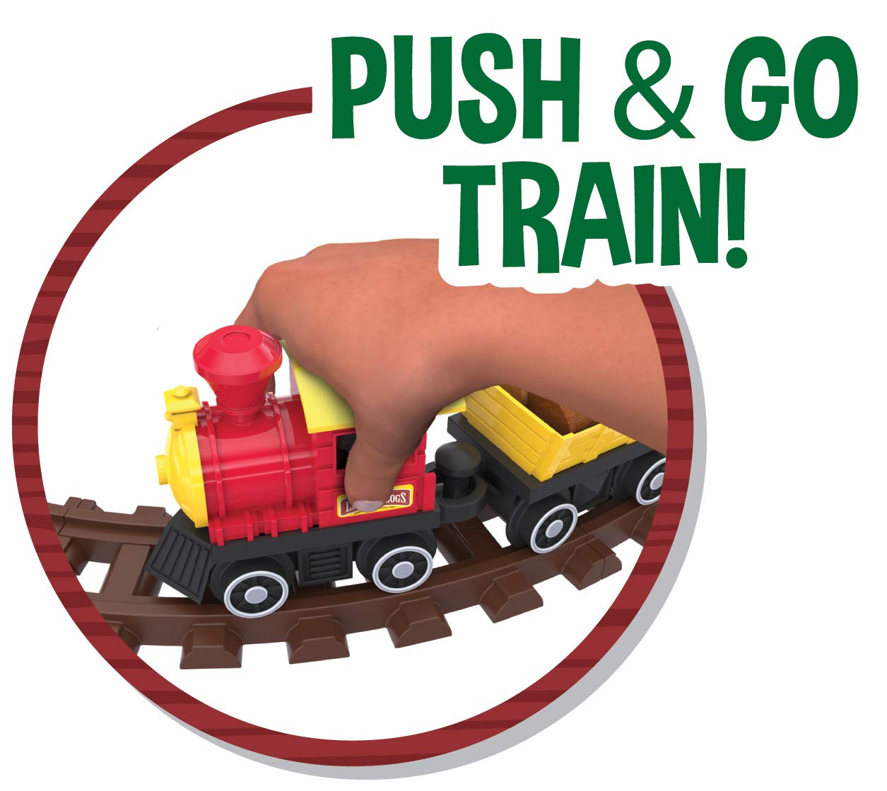 LINCOLN LOGS-Sawmill Express Train - 101 Parts - Real Wood Logs - Buildable Train Track-Ages 3+ - Best Retro Building Gift Set for Boys/Girls-Creative