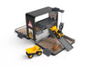 CAT Construction Toys, Store N Go Playset - Tin Travel Case Transforms into Multi-Level Worksite, Includes 2 Little Machines Vehicles & 10 +