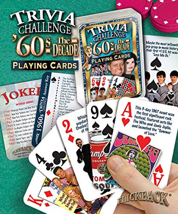 Flickback 1960's Decade Trivia Playing Cards: 60th Birthday