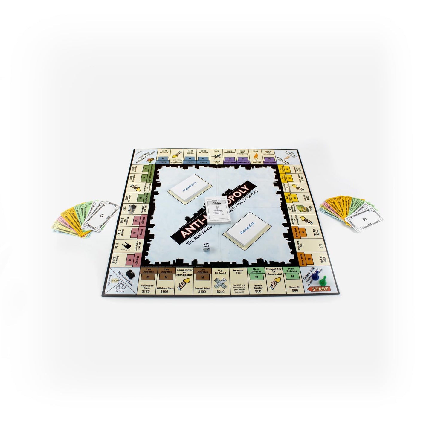 University Games Anti-Monopoly - Fresh Twist on the Classic Real Estate Game for 2-4 Players, Ages 8 and Up