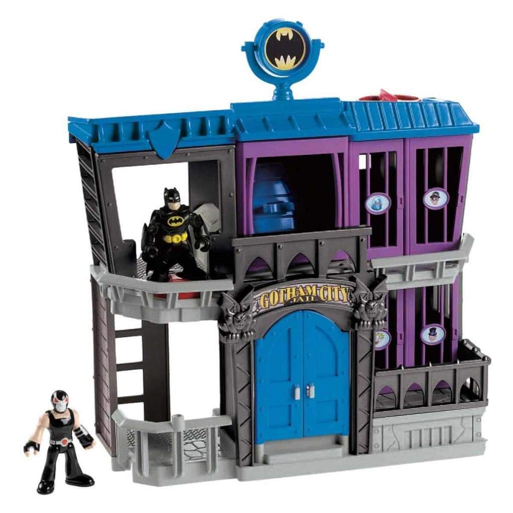 Fisher-Price Imaginext DC Super Friends Gotham City Jail Playset with Batman and Bane Figures for preschool kids ages 3-8 years