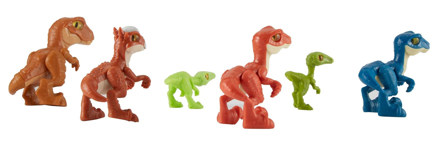 Fisher-Price Imaginext Jurassic World Dinosaur Toys, Hatchlings 6-Piece Figure Set for Pretend Play Preschool Kids Ages 3+ Years