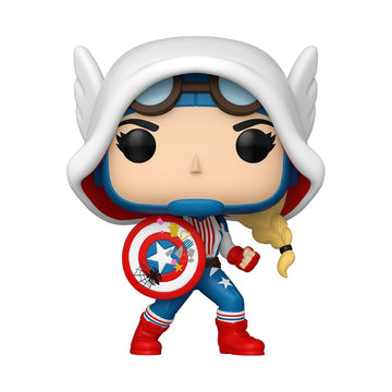 Funko Pop! Marvel: Spider-Gwen - Cap-Gwen - Marvel Comics - Collectable Vinyl Figure - Gift Idea - Official Merchandise - Toys for Kids & Adults
