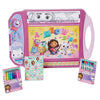 Innovative Designs Gabby’s Dollhouse Roller Art Desk Set for Kids, Travel Coloring Activity for Kids, with Crayons, Markers and Stickers