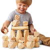 Panda Brothers Wooden Balancing Stones - Montessori Toys for 3 4 5 Year Old Kids and Toddlers Learning Sensory Toy, 20 Large Size Wooden Building