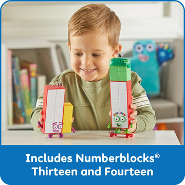 hand2mind Numberblocks Friends Thirteen and Fourteen Figures, Numbers for Toddlers, Math Toys for Kids 3-5, Small Figurines for Kids, Preschool