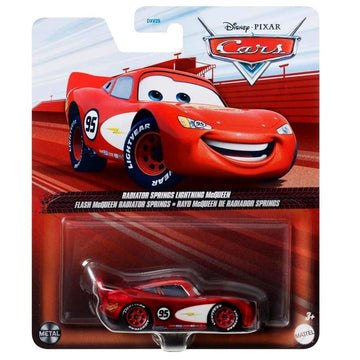 Mattel Disney Pixar Cars Radiator Springs Lightning McQueen Die-Cast Metal Toy Vehicle 1:55 Scale HTX82