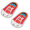 BWESOO 2 PCS Red Shoes Learning Toy Kits Learn to Tie Your Own for Kids Practical Learning Toys for Young Children Training Board Kids Toddler Early