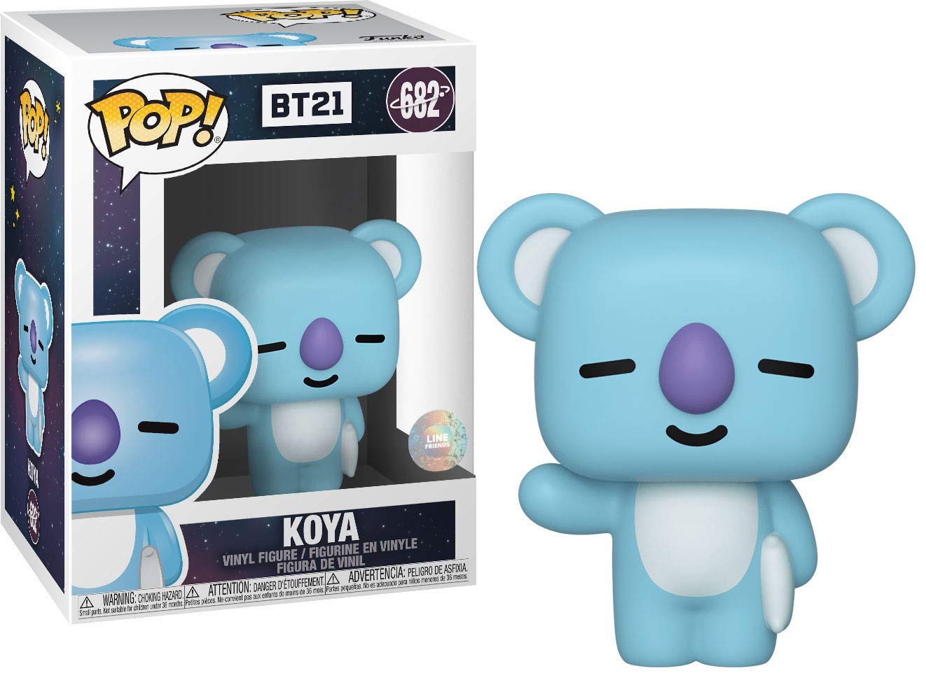 Funko 40242 POP. Vinyl Animation: BT21-Koya BT21 Koya Collectible Figure, Multicolour, Multicolor, 3.75 inches