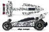 AMR Racing RC Graphics kit Sticker Decal Compatible with Traxxas Bandit VXL 1/10 #2407L - Digi Camo White