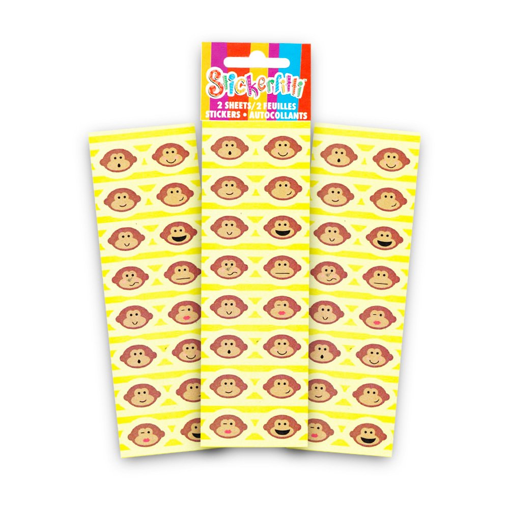 Eight Silly Monkeys Book Set for Kids Toddlers with Stickers