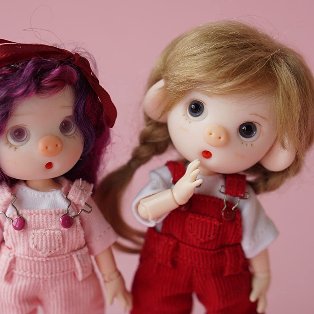 XiDonDon Short Sleeve T-Shirt for ob11,Molly,Body9,Gsc,1/12bjd Doll Clothes Toys Accessories (White)