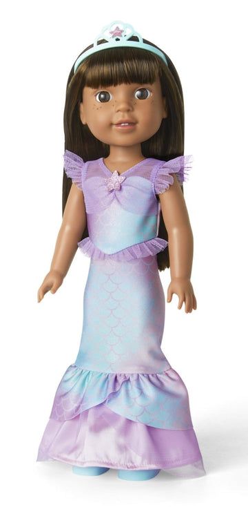 American Girl WellieWishers 14.5-inch Doll 2-in-1 Sparkly Mermaid Outfit with Headband and Ballet Flats, For Ages 4+