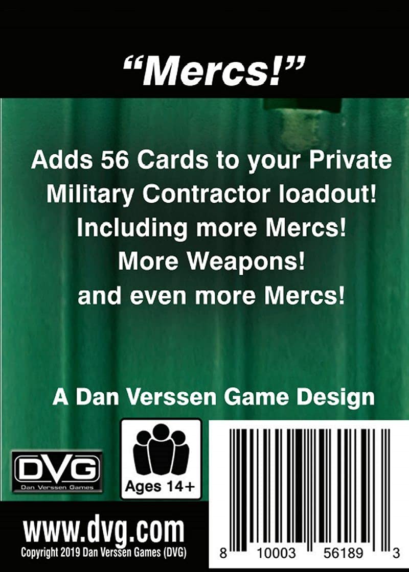 Dan Verssen Games Warfighter SWarfighter: Modern PMC Expansion #47,Mercs! for DVG PMC Board Game
