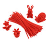 200Pcs Pipe Cleaners, Chenille Stems, Craft Pipe Cleaners for DIY Projects, Art Crafts, Flower Making, Creative Decor (Red)