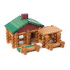 Joqutoys 90 Pcs Wood Building Blocks Toy for Toddlers, Classic Wooden Cabin Log Set Preschool Education Toy, Creative Construction Engineering