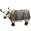 FLORMOON Animal Figures Realistic Yak Plastic Early Educational Toys Cupcake Topper Party Gift for Kids 3+ Year Old(Grey)