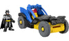 Imaginext DC Super Friends Batman Toy Rally Car with Disk Launcher and Figure for Preschool Pretend Play Ages 3+ Years