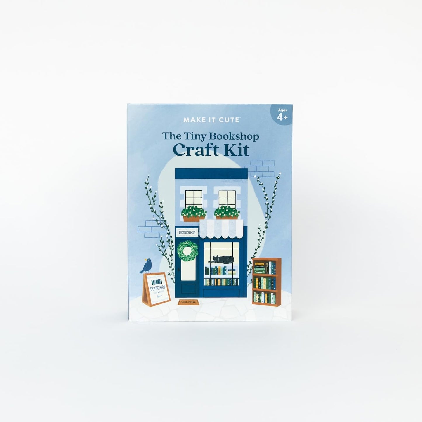 Make It Cute Tiny Bookshop Craft Kit for Kids - Miniature Bookshop Building Kit for Creative Kids