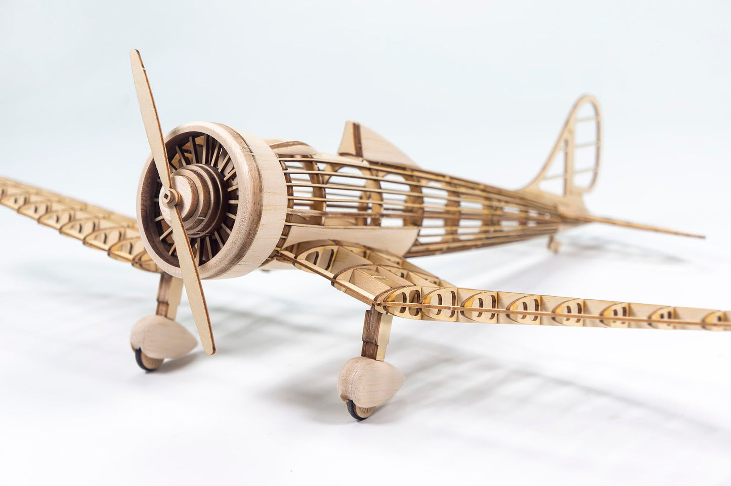 Viloga 3D Wooden Puzzles Airplane 1:31 KA-14 Fighter, Laser-Cut Balsa Wood Airplane Kits to Build for Adults, Perfect Static Model Airplane Puzzles