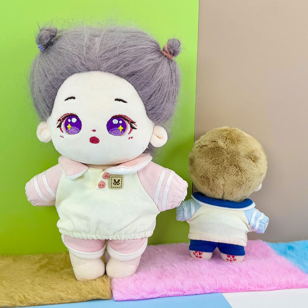 niannyyhouse 10cm 20cm Plush Doll Clothes T-Shirt Pants Soft Stuffed Plush Toy Dress Up Accessories (Blue, 10cm)