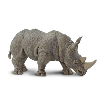 Safari Ltd. White Rhino Toy Figurine - Realistic, Hand-Painted 5.75" Model Figure - Safe, Educational Toy for Boys, Girls & Kids Ages 3+