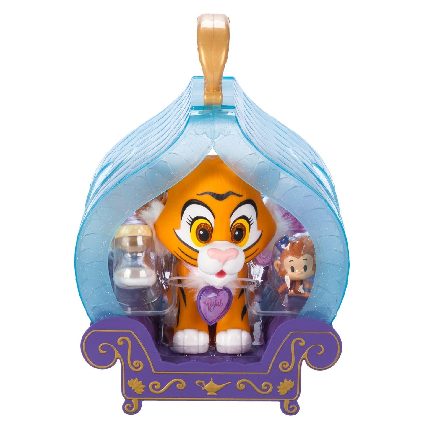 Disney Store Action Toys Princess Pet Play Set - Rajah Tiger Toy Set - Fun Playsets Princess Toys Perfect for Little Kids - Comes with Rajah, Bed, Abu