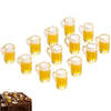 12Pcs Miniature Beer Cups for Dollhouse, Realistic Looking Beer Practical Processed Party Accessories Model House Mug Accessory Decoration Glasses