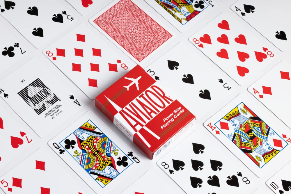 Aviator Poker Size Playing Cards, Colors May Vary