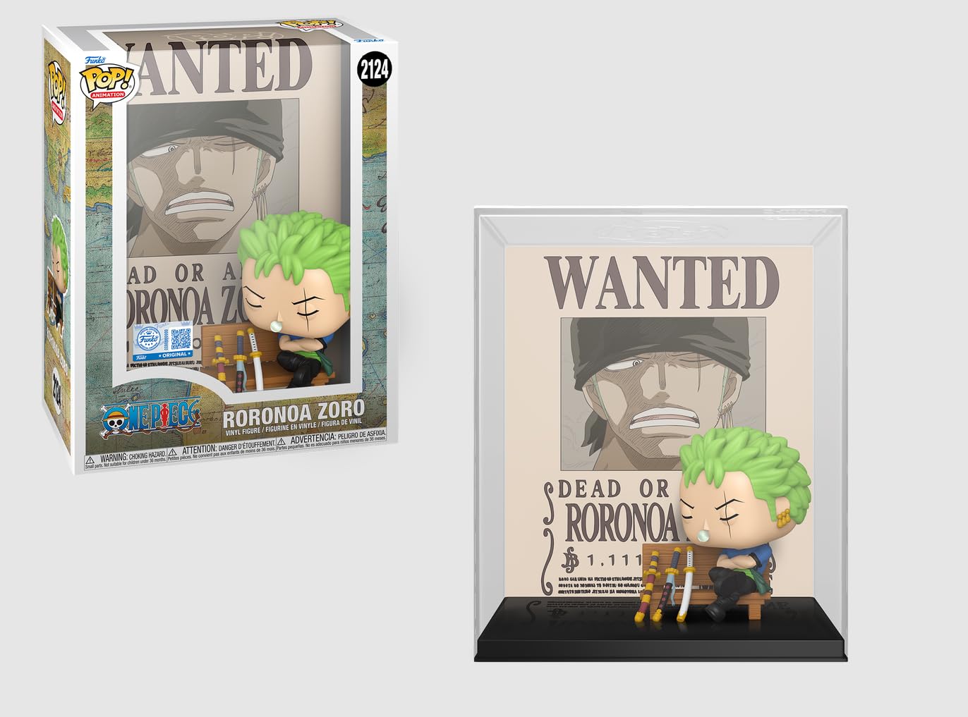 Funko One Piece Roronoa Zoro Wanted Poster Pop Exclusive Vinyl Figure 2124