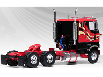1985 CL 9000 Truck Tractor Red and Black with Graphics 1/43 Diecast Model by IXO Models U43TR003