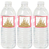 Big Dot of Happiness Little Princess Crown - Pink and Gold Princess Baby Shower, Birthday Party Water Bottle Sticker Labels - Set of 20