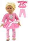 American Fashion World Pink Christmas Snowflake Pants Set for 18-Inch Dolls | Premium Quality & Trendy Design | Dolls Clothes for Popular Brands