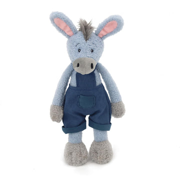 JamieCare 14" Dressing Donkey Stuffed Animal Plush Toy for Girls Boys and Kids, Soft Cuddly Friends Home Decor (Blue) Machine Washable Dolls