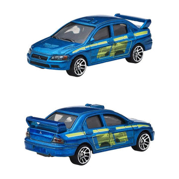 Hot Wheels Fast and FURIOUS Graphic Remix Auto LANCER EVOLUTION VII - Die Cast Model 1:64 Scale - Length 7 cm - JBY47