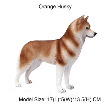 FLORMOON Animals Figure - Realistic Orange Husky Dog Figurines - Early Educational Toys Science Project Christmas Birthday for Boys and Girls