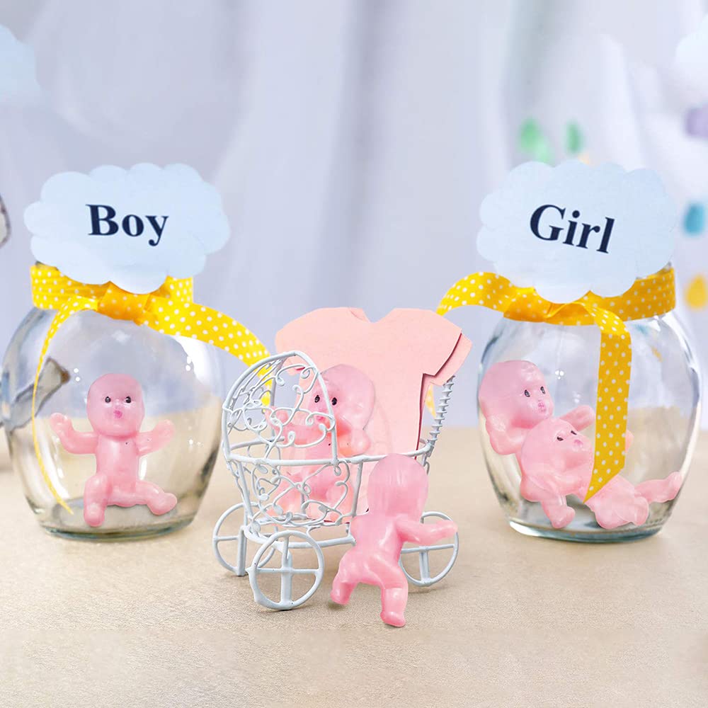 Messar 200 Pieces Mini Plastic Babies, 1 Inch Baby Doll for Baby Shower Party Favors Ice Cube Game Party Decoretions Baby Bathing and DIY Crafting