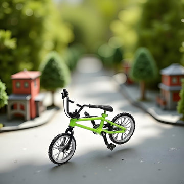 1/18 Scale Mini Diecast Mountain Bike, Finger Bicycle Model, Desktop Decor Art Craft (Green)