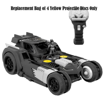 Replacement Parts for Fisher-Price Imaginext Inspired by DC Superfriends Transforming Batmobile R/C GBK77 - Replacement 4 Yellow Projectile Discs