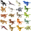 Toysvill Compatible Dinosaurs Mini Figures for Jurassic World Building Blocks Toys (Set of 20 Pieces) with Moving Parts. T Rex, Dragon Sword