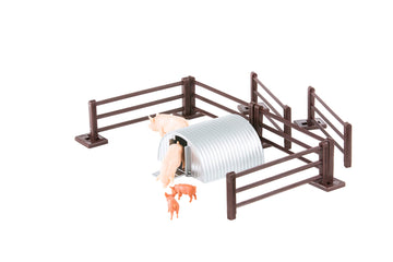 Britains 1:32 Pig Pen Farm Playset, Collectable Farmyard Animal Toys for Children, Toy Farm Animals Compatible with 1:32 Scale Farm Toys, Suitable