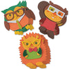Nerdy Fall Critter Foam Magnets Craft Kit - Makes 12 - DIY Crafts for Kids and Fun Home Activities