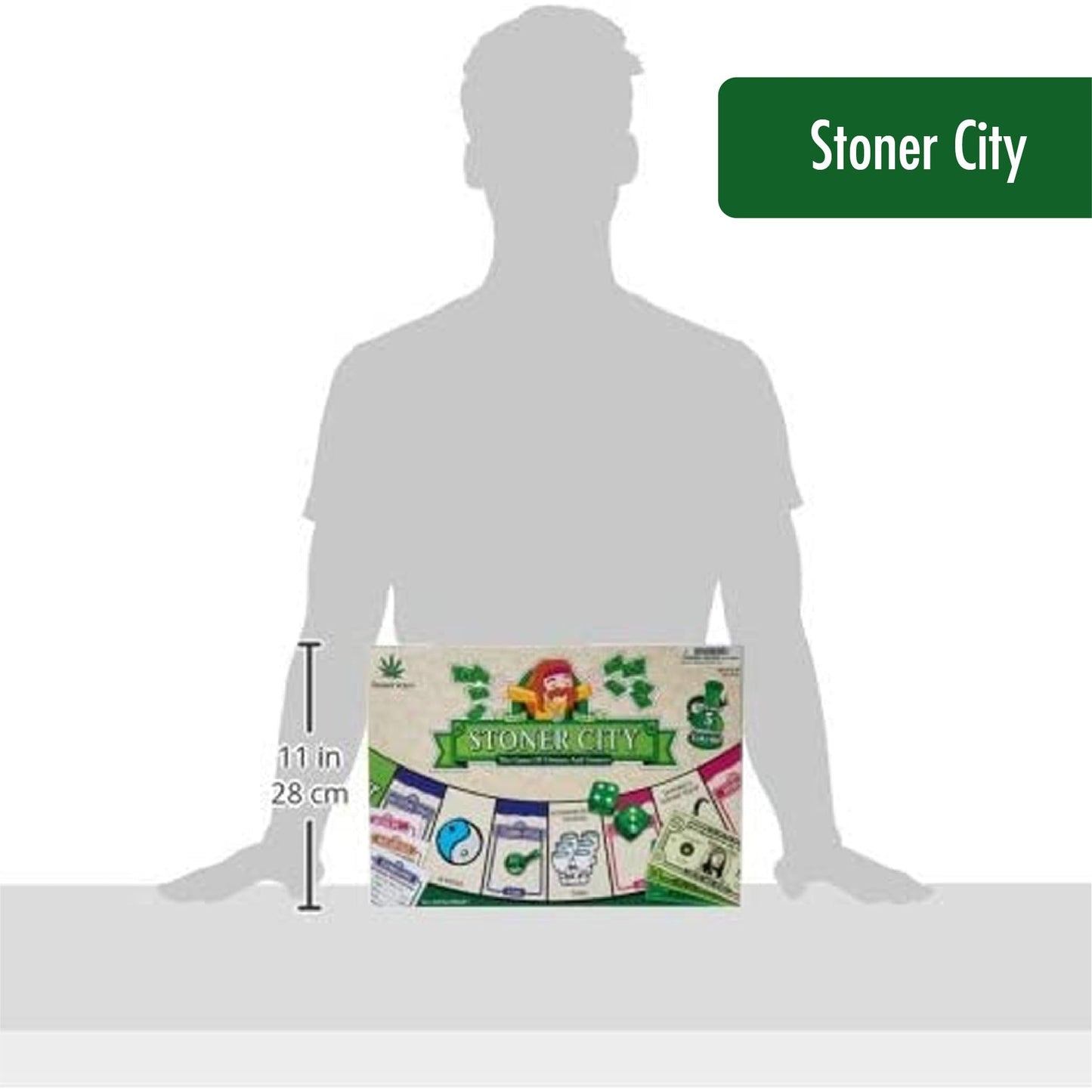 ICUP Stonerware Stoner City Board Game | Hot Box Stoner’s Gift Party Game | Weed Smoking Games | Puff & Pass for Adults