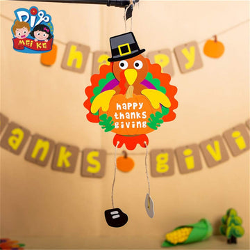 AMAZYJ Turkey Craft Kits Thanksgiving & Autumn |Thankful Turkey Making Kit |DIY Festive Fall Thanksgiving Party Game |Door Hanging Ornament Decoration