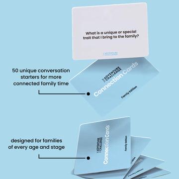 Family Connection Cards - 50 Conversation Starters for Kids and Adults - Interactive Family Bonding Game for Dinners, Road Trips, Vacations - Fun