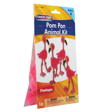 Creativity Street Pom Pon Animal Craft Kit, Flamingo Flock (PACAC5711)