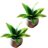 2Pcs Miniature Plant Accessory, Green Potted Plant, 1:12 Scale, Suitable for Home and car Decoration