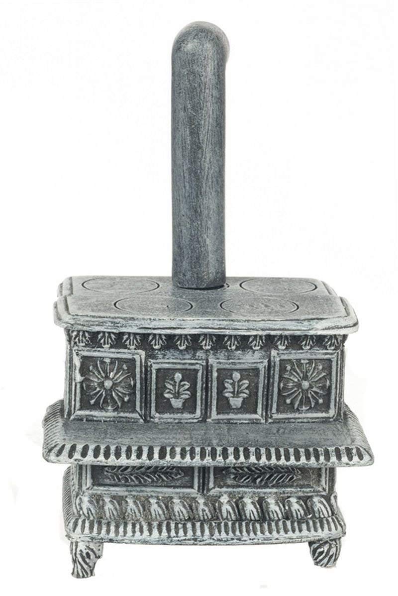 Dollhouse Miniature 1:12 Scale Gray Lincoln Wood Stove T6699